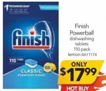 Cheap as Chips Finish Powerball Dishwashing Tablets 110 Pack offer