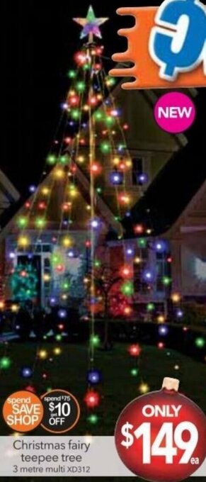 Cheap as Chips Christmas Fairy Teepee Tree offer