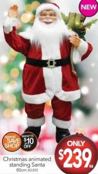 Cheap as Chips Christmas Animated Standing Santa offer