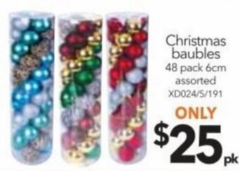 Cheap as Chips Christmas Baubles offer