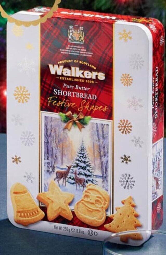 Walkers Festive Shortbread Tin 250g offer at ALDI