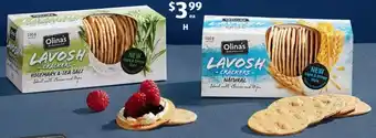 ALDI Olina's Lavosh Crackers 100g offer