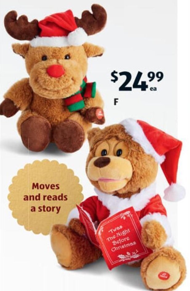 Animated Christmas Plush offer at ALDI