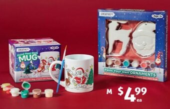 ALDI Paint Your Own Christmas Craft offer