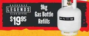Legends 9kg gas bottle refills