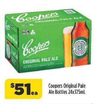 Liquorland Coopers Original Pale Ale Bottles 24x375mL offer