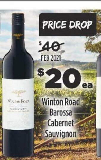Liquorland Winton Road Barossa Cabernet Sauvignon offer