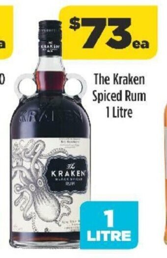 Liquorland The Kraken Spiced Rum 1 Litre offer