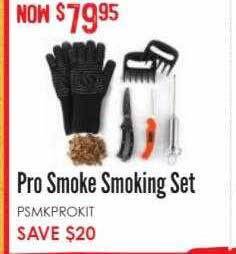 Barbeques Galore Pro smoke smoking set offer
