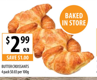 Supabarn Butter Croissants 4 pack offer