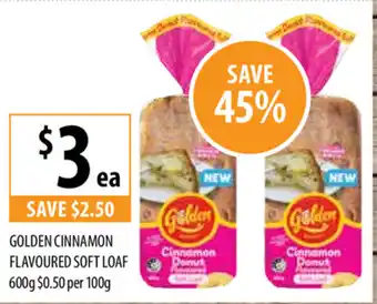 Supabarn Golden Cinnamon Flavoured Soft Loaf 600g offer