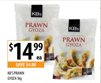 Supabarn KB's Prawn Gyoza 1kg offer
