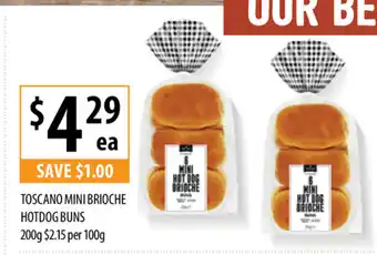 Toscano Mini Brioche Hotdog Buns 200g