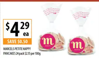 Supabarn Marcels Petite Happy Pancakes 24 pack offer