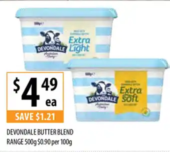 Supabarn Devondale Butter Blend Range 500g offer