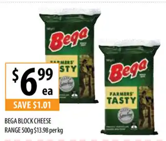 Supabarn Bega Block Cheese Range 500g offer