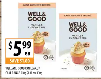Supabarn Well and Good Vanilla Cup Cake Range 510g offer