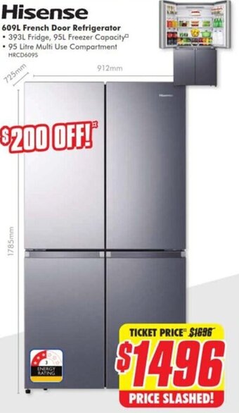 The Good Guys 609L French Door Refrigerator offer