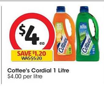 Coles Cottee's cordial offer