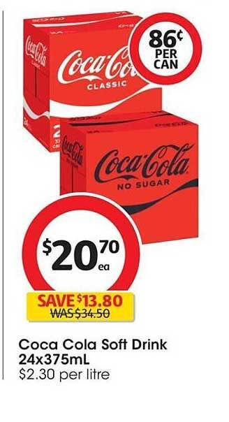 Coles Coca cola soft drink offer