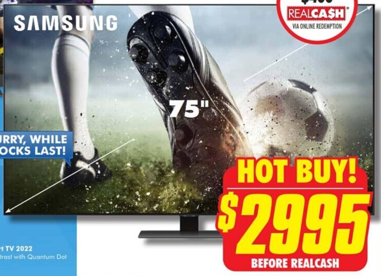 75" Q80B 4K QLED Smart TV 2022 offer at The Good Guys