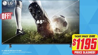 The Good Guys 65" UQ90 4K LED Smart TV 2022 offer