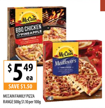 Supabarn Mccain Family Pizza Range 500g offer