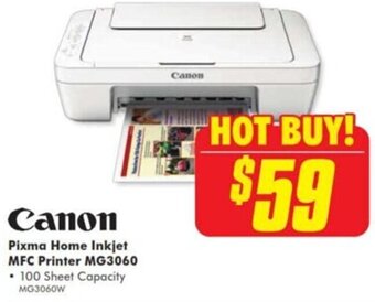 The Good Guys Pixma Home Inkjet MFC Printer MG3060 offer