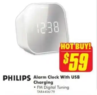The Good Guys Philips Alarm Clock With USB Charging offer