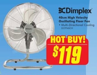 The Good Guys 40cm High Velocity Oscillating Floor Fan offer