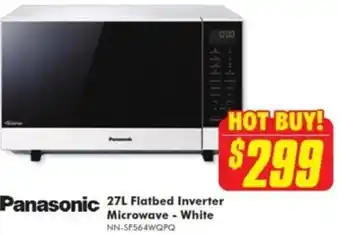 The Good Guys 27L Flatbed Inverter Microwave - White offer