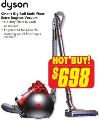 The Good Guys Cinetic Big Ball Multi Floor Extra Bagless Vacuum offer