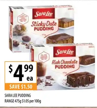 Supabarn Sara Lee Pudding Range 475g offer