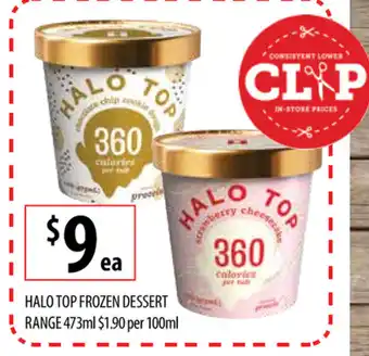 Supabarn Halo Top Frozen Dessert Range 473ml offer