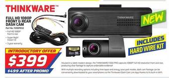 Auto One Thinkware full hd 1080p front & rear dash cam offer