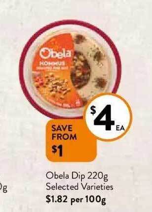 Foodworks Obela dip offer