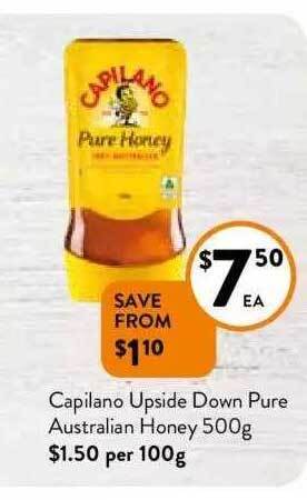 Foodworks Capilano upside down pure australian honey offer