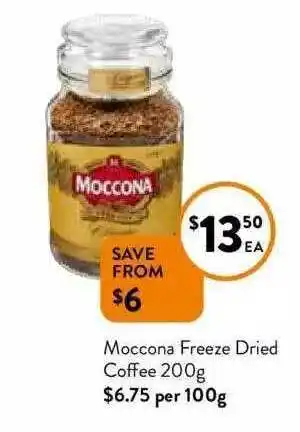 Foodworks Moccona freese dried coffee offer