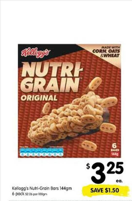 Kellogg's nutrigrain bars offer at Spar