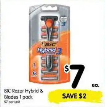 Spar Bic razor hybrid & blades 1 pack offer