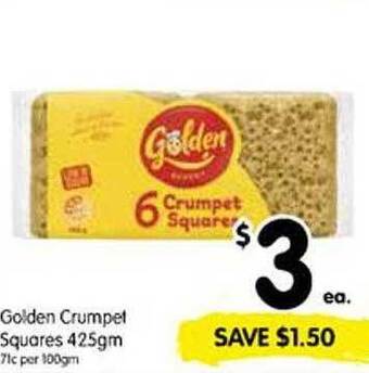 Spar Golden crumpet squares offer