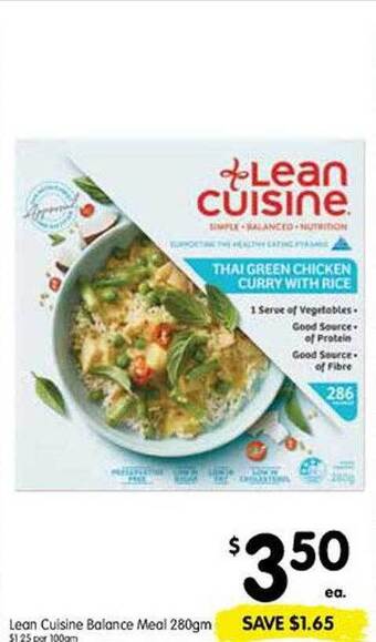 Spar Lean cuisine balance meal offer