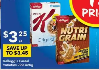 Ritchies Kellogg's cereal varieties offer