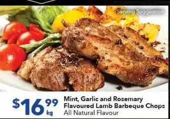 Ritchies Mint, garlic and rosemary flavoured lamb barbeque chops offer