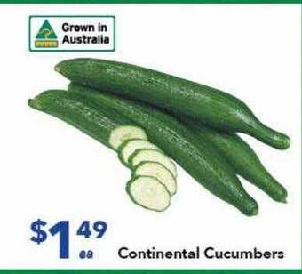 Ritchies Continental cucumbers offer