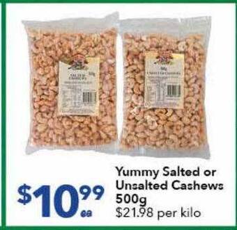 Yummy salted or unsalted cashews