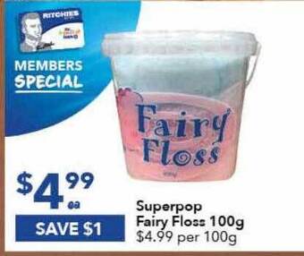 Ritchies Superpop fairy floss offer