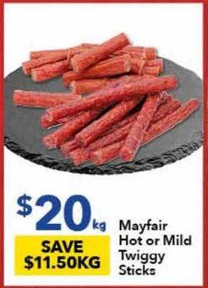 Ritchies Mayfair hot or mild twiggy sticks offer