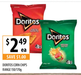 Supabarn Doritos Corn Chips Range 150/170g offer