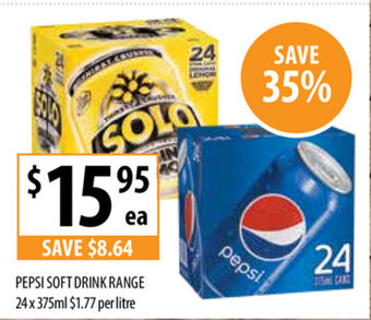 Supabarn Pepsi Soft Drink Range 24x375mL offer